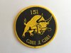 Embroidered patch ALA 15 . 151 SQD yellow. Iron sticky back