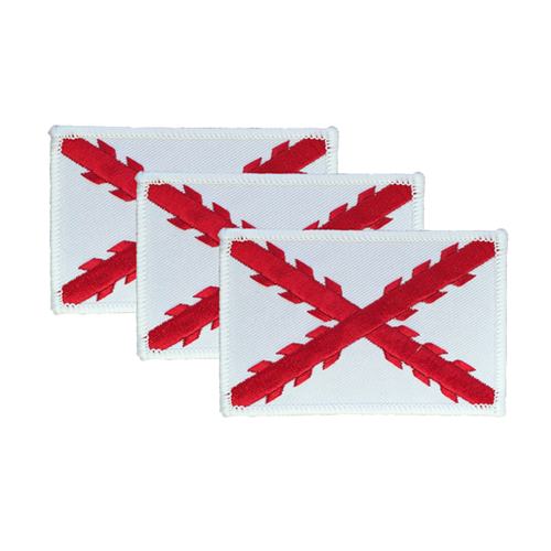 Cruz de San Andrés iron on embroidered patch pack ( 3 units )