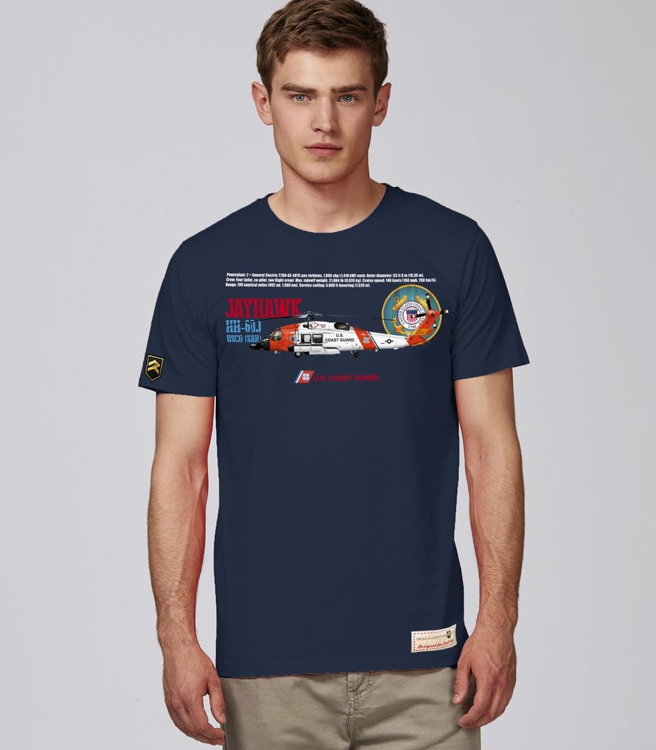 Camiseta helicóptero Jayhawk Premium - Estampación HD aviación rescate