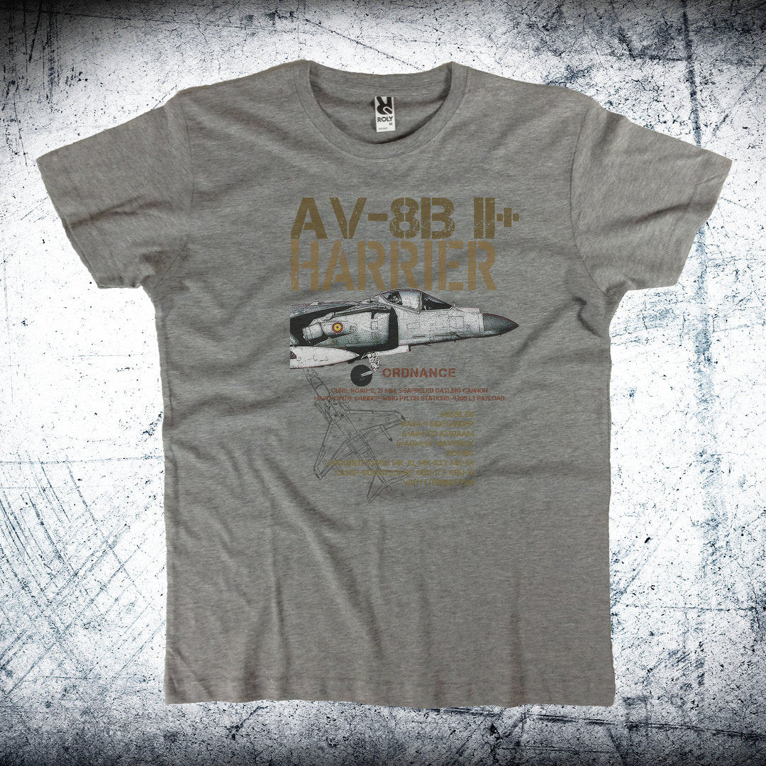 Camiseta 9ª Escuadrilla Ordnance color gris vigore - AV-8B Harrier II Escuadrones