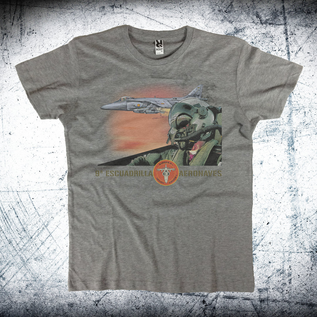Camiseta Piloto Harrier color gris vigore - AV-8B Harrier II Escuadrones