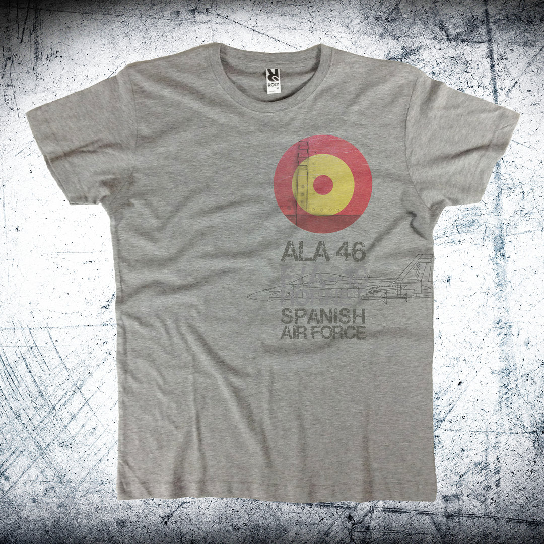 Camiseta Ala 46 Roundel Chapa color gris vigore - Insignia roundel aviación militar