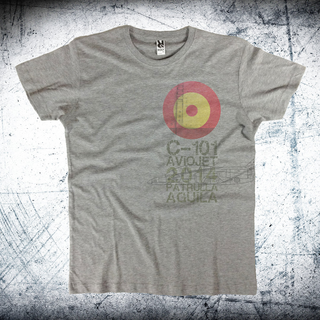 Camiseta Patrulla Águila Roundel Chapa gris vigore - Insignia acrobacia aérea España