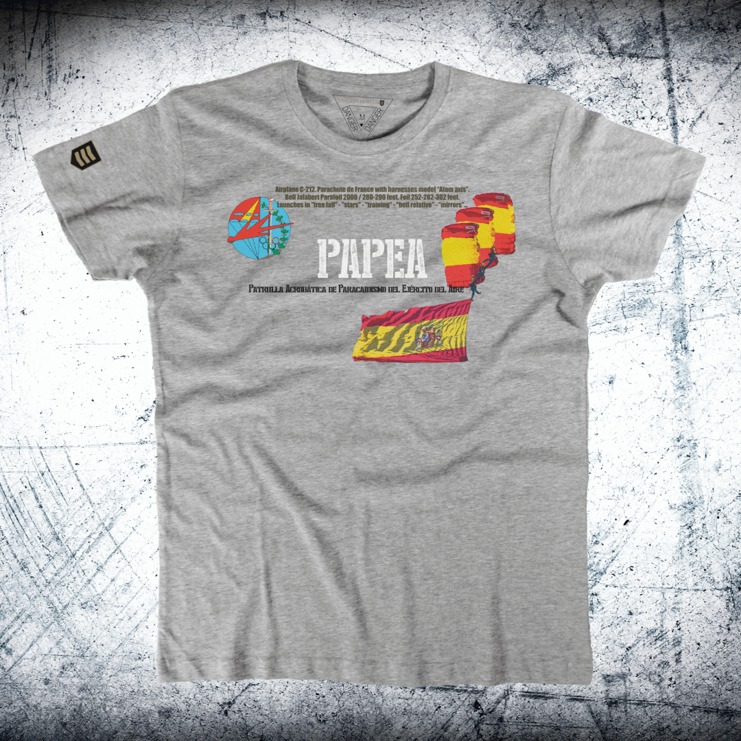 Camiseta Patrulla Paracaidista PAPEA color gris vigore - Ejército del Aire España