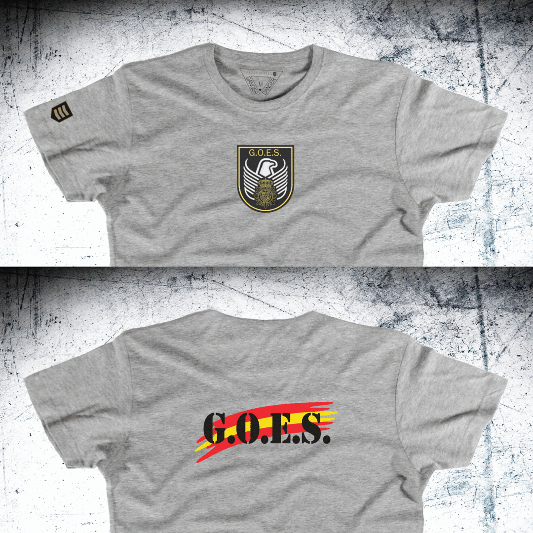 Camiseta GOES Fuerzas Especiales Guardia Civil - Color Gris Vigore - Fuerzas Seguridad España
