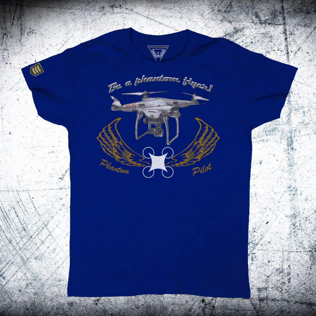 Camiseta Piloto Phantom RPA - Color Azul Royal - Piloto RPAS España Escuadrones