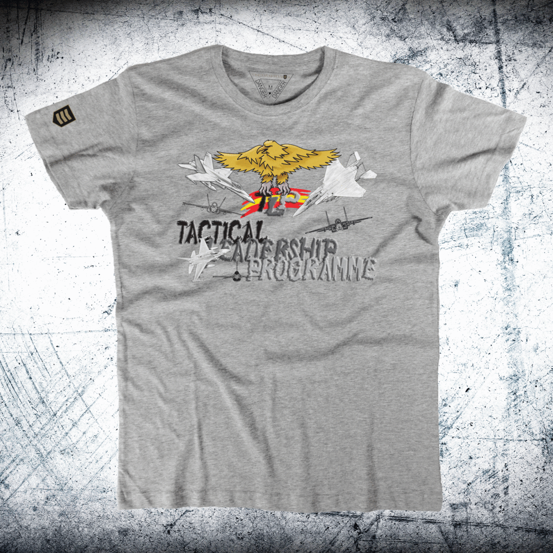 Camiseta Militar T.L.P Tactical Leadership Programme OTAN - Color Gris Vigore - Aviación Militar Premium