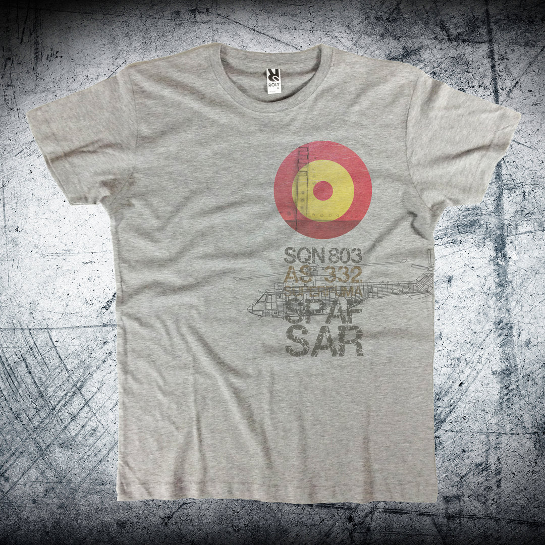 Camiseta Ala 48 SAR Roundel Chapa - Color Gris Vigore - Escarapela SAR España