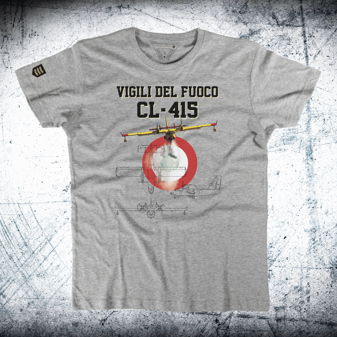 Camiseta Roundel CL-415 Vigili del Fuoco color gris vigore - Roundel italiano
