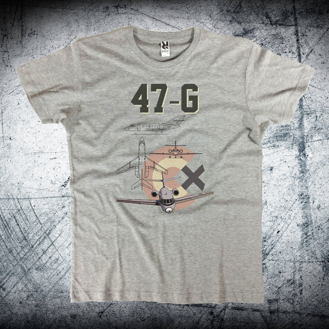 Camiseta 47 Grupo FALCON Escarapela color gris vigore - Aviación militar Ejército del Aire