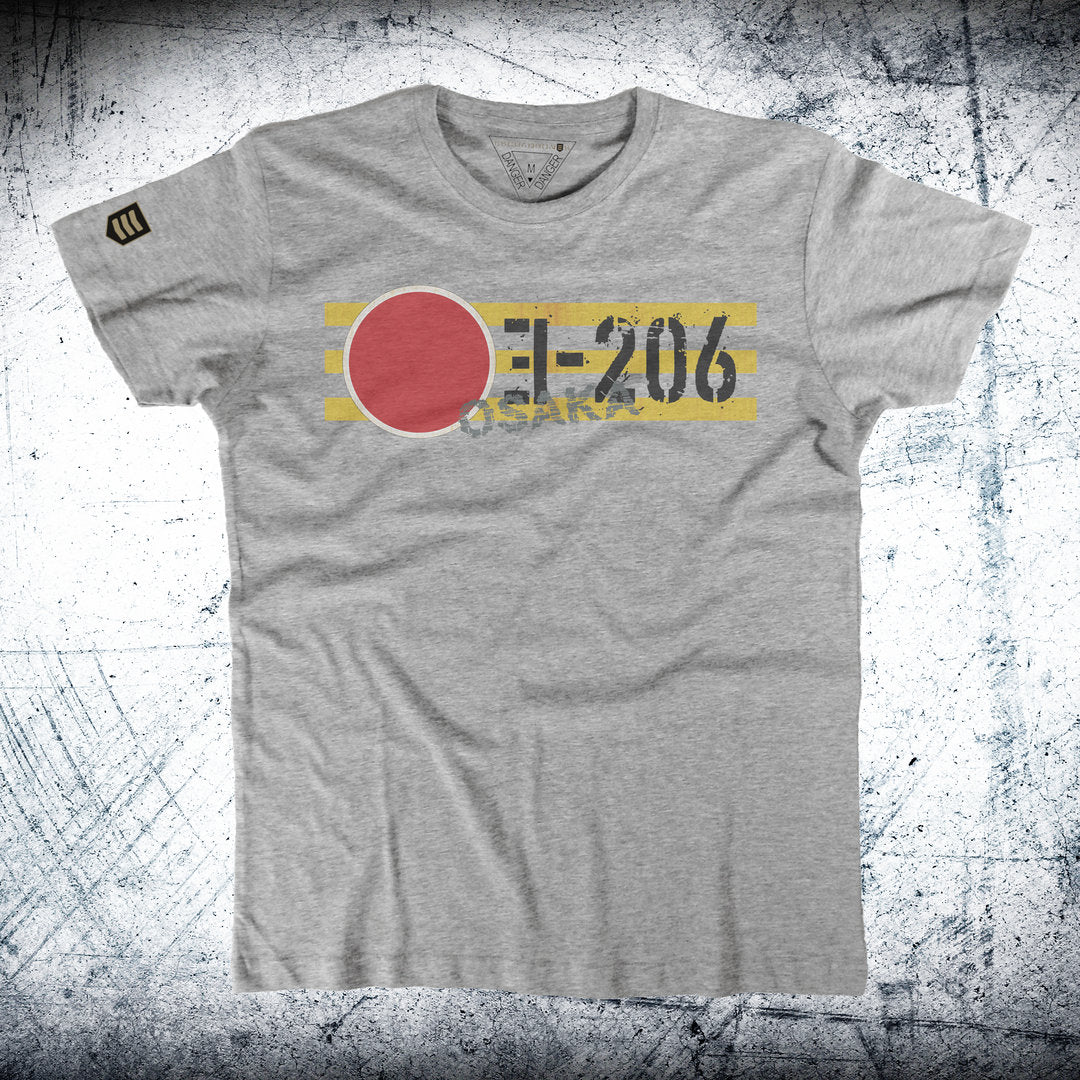 Camiseta Matrícula Japón color gris vigore - Diseño aviación japonesa estampación HD