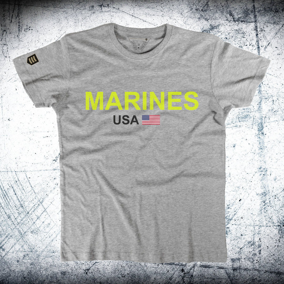 Camiseta U.S. Marines USMC - Color gris vista frontal