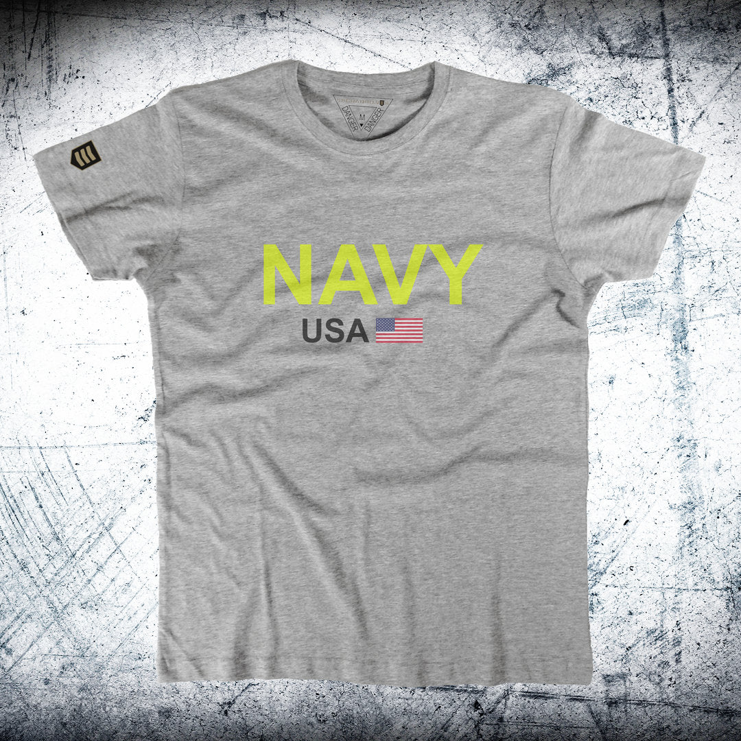 Camiseta U.S. Navy - Color gris vista frontal