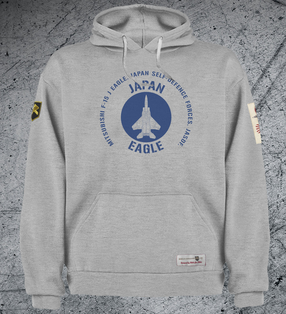 Sudadera F-15 Eagle Japan color gris - Aviación militar JASDF algodón premium