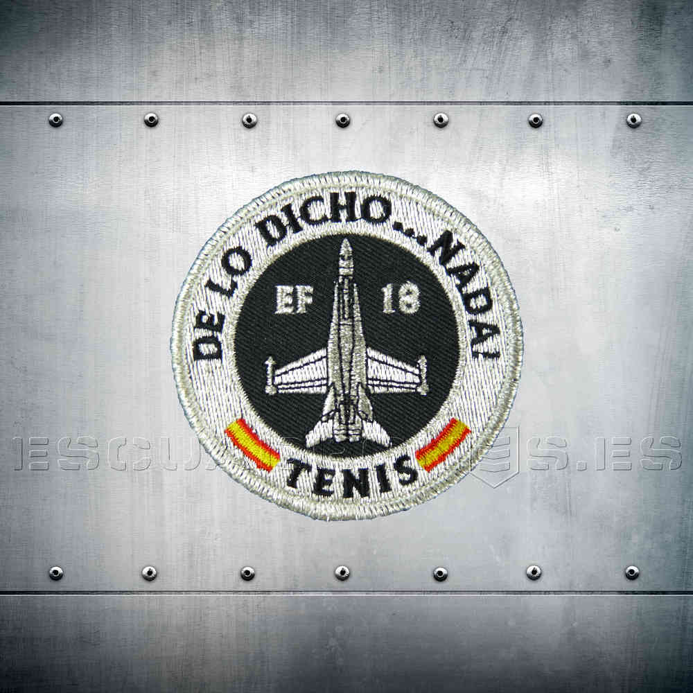 Parche EF-18 Hornet TENIS Ala 12 con velcro
