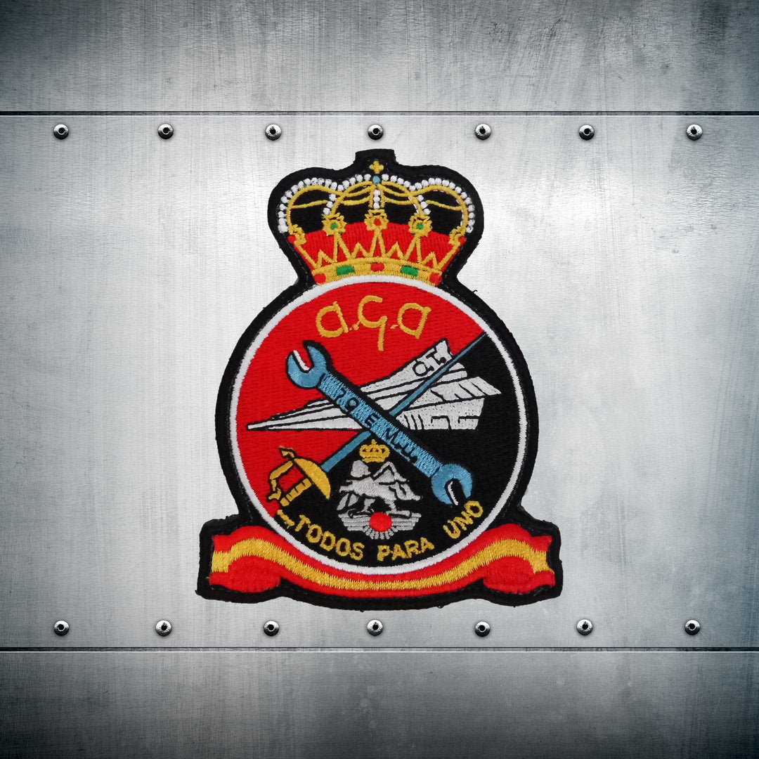 Parche bordado EMU AGA - Insignia oficial Escuadrón de Mantenimiento Academia General del Aire San Javier