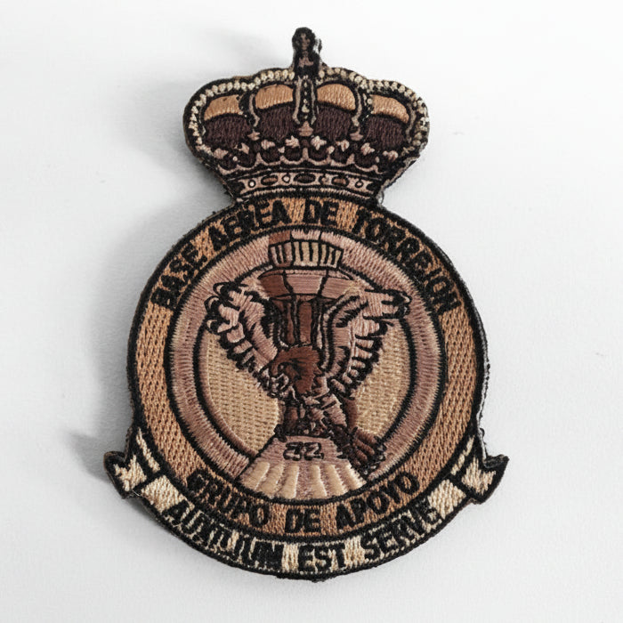 Parche bordado Grupo de Apoyo B.A. Torrejón árido de 9cm con velcro - Base Aérea Torrejón de Ardoz Ejército del Aire