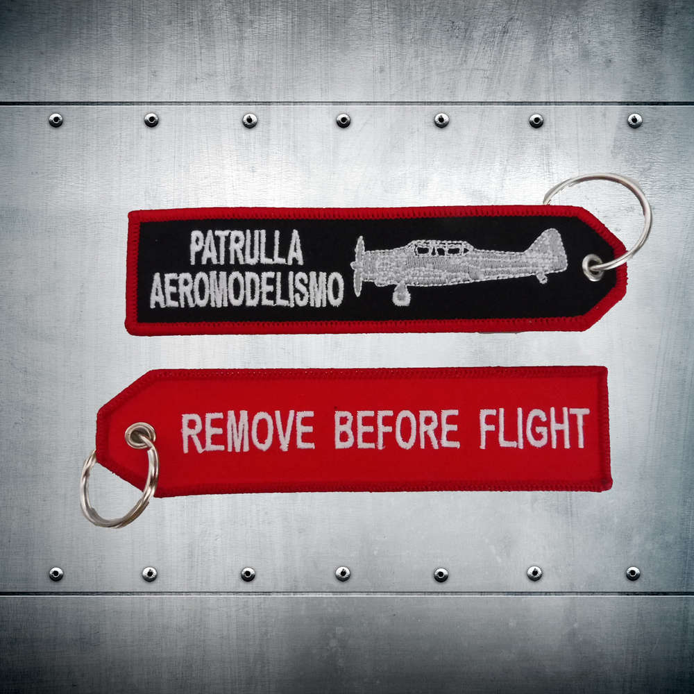 Llavero oficial Patrulla Aeromodelismo Ejército del Aire español con emblema auténtico y argolla metálica