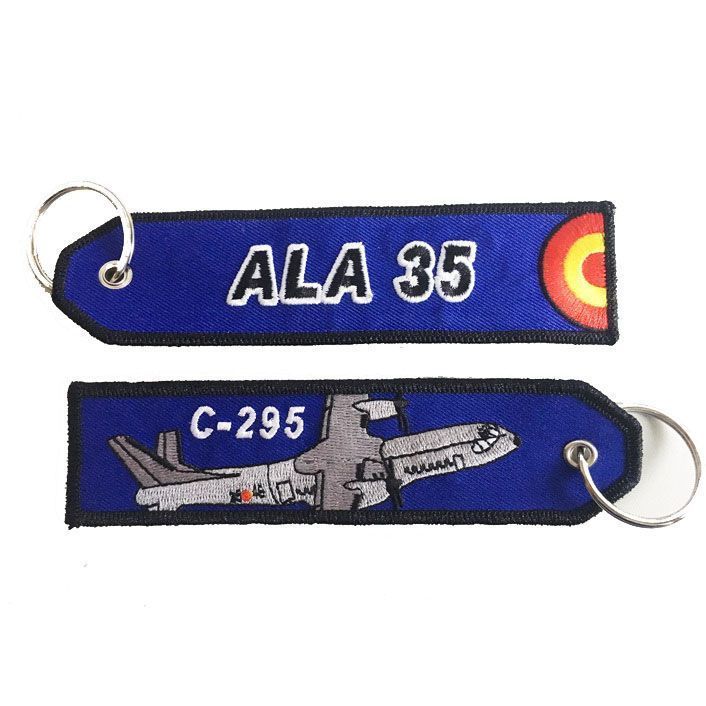 Llavero bordado C-295 Ala35 azul