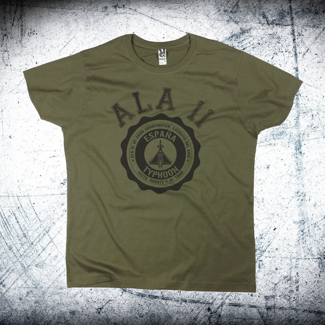 Camiseta caqui Ala 11 medallón - Ejército del Aire