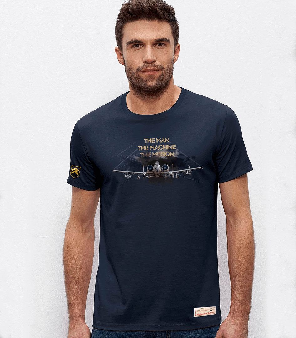 Camiseta Militar A-10 Thunderbolt Premium - Color Navy Blue - USAF Warthog