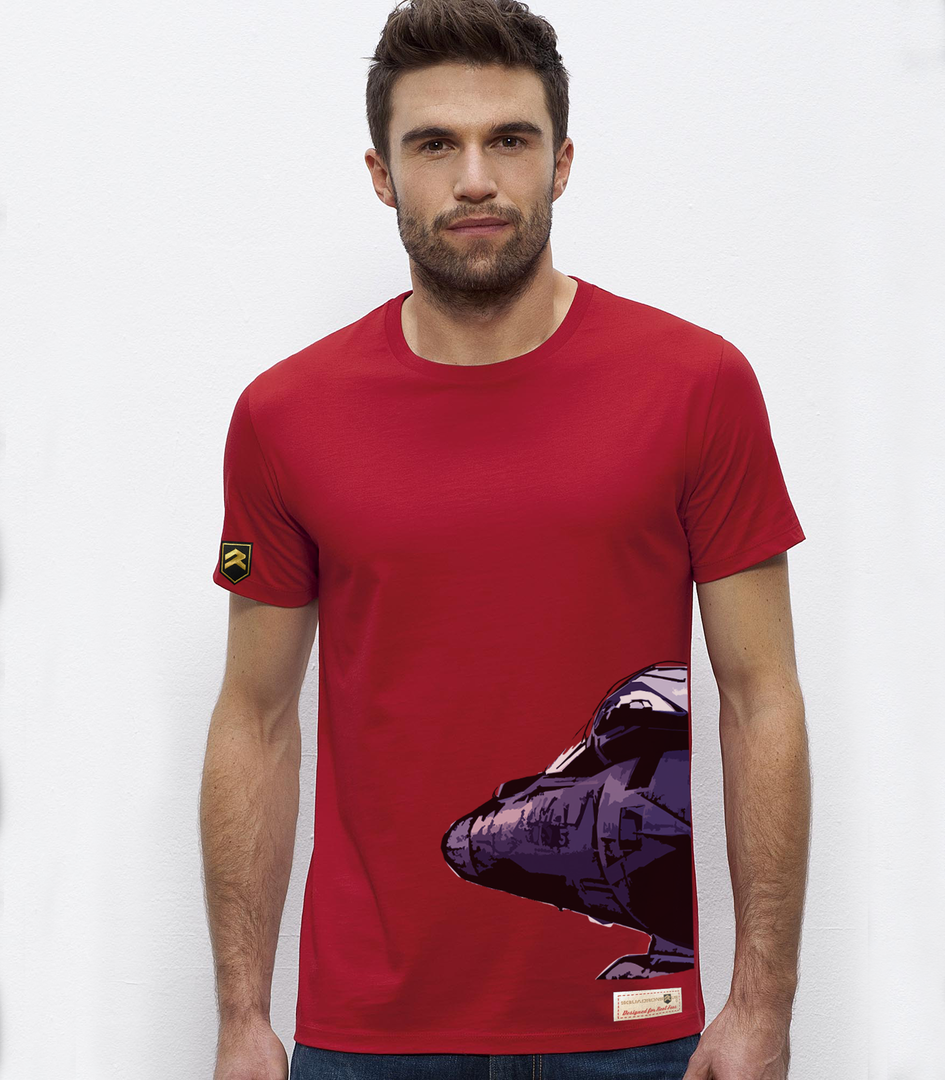 Camiseta Harrierhead roja - Harrier II portaaviones Juan Carlos I Colección COLO