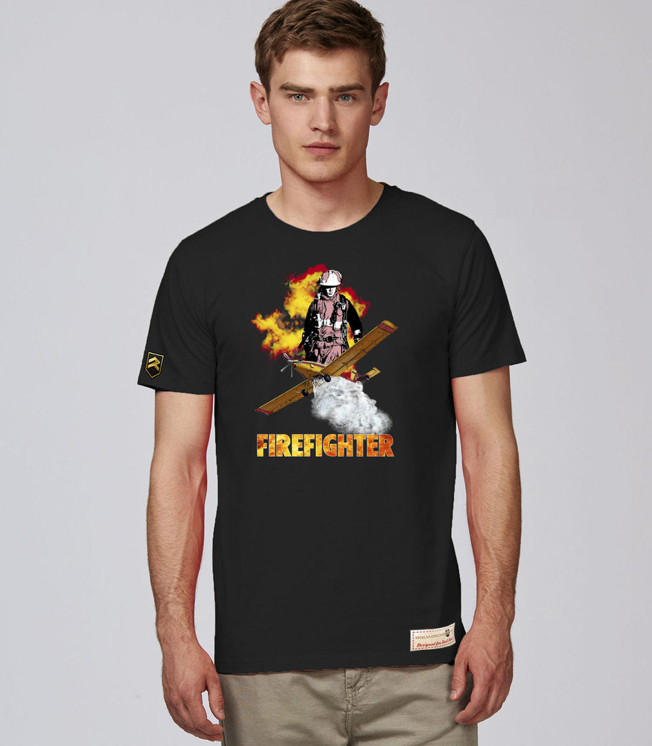 Camiseta Air Tractor Firefighter Premium - Color Negro