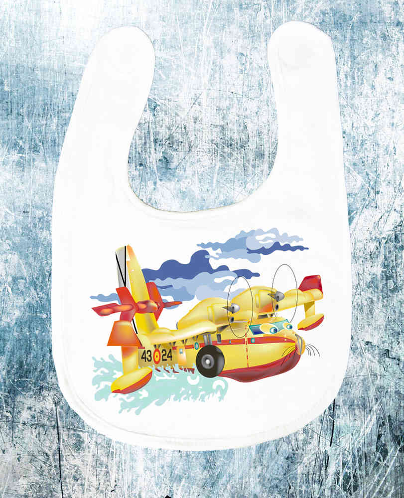 Babero infantil 43 Grupo Apagafuegos Ejército del Aire material suave