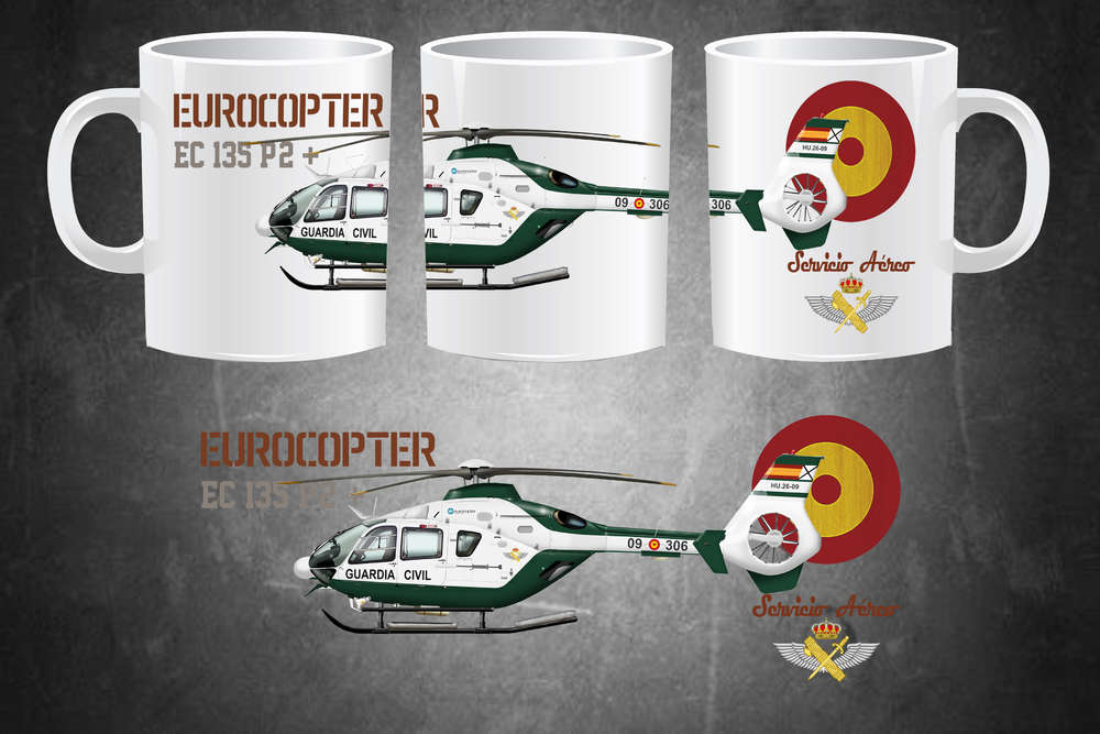 Taza EC135 Guardia Civil - Emergencias España 330ml | Escuadrones