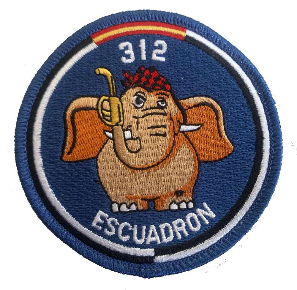 Parche Bordado 312 escuadron Ala31 2023 con velcro