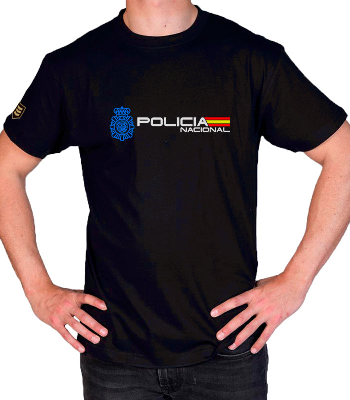 Camiseta Policía Nacional Española 2023 color negro - CNP Fuerzas de Seguridad del Estado