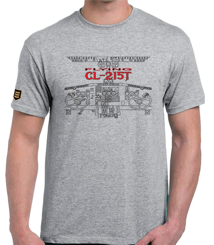Camiseta militar Canadair CL-215T cockpit