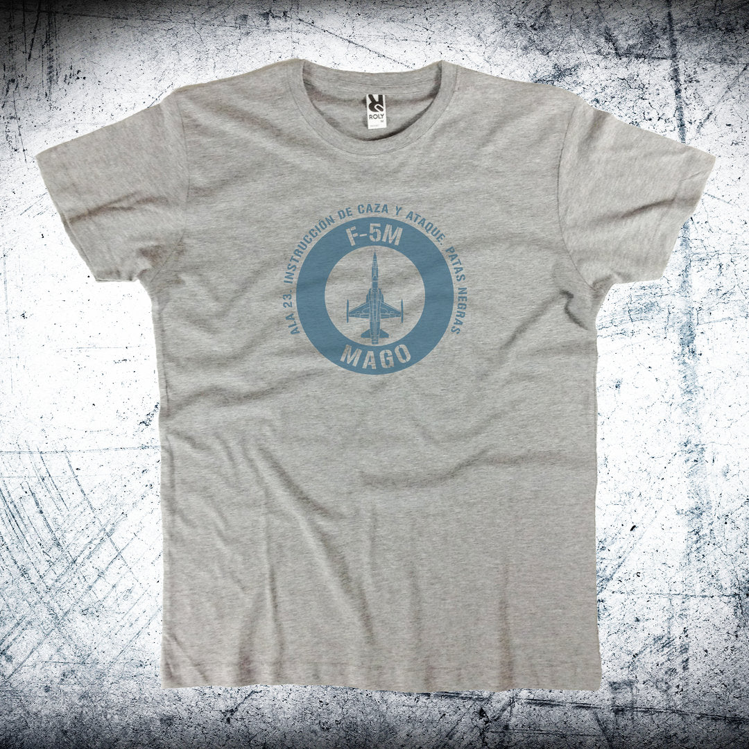 Camiseta Ala 23 Medallón Azul color gris vigore - F-5A Freedom Fighter Ejército del Aire España