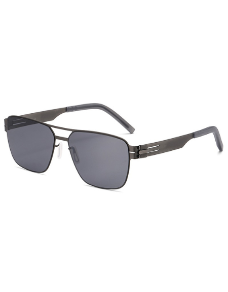 Gafas aviador Elias PilotVisual 59 en negro gunmetal con lente gris y protección 100% UVA