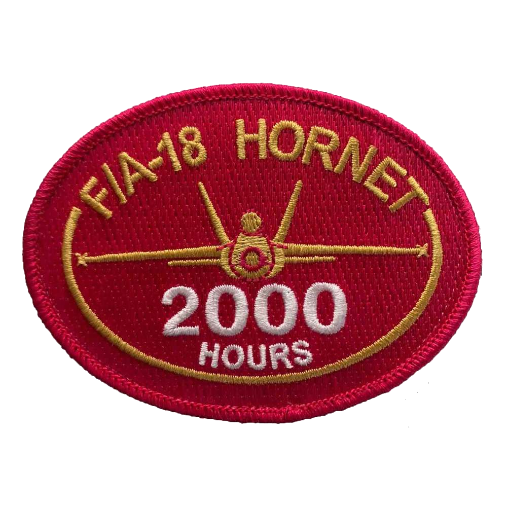 Parche 2000 horas F/A-18 Hornet con velcro