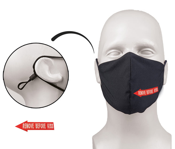 Mascarilla REMOVE BEFORE KISS Tejido Ripstop | Parche RBK Militar