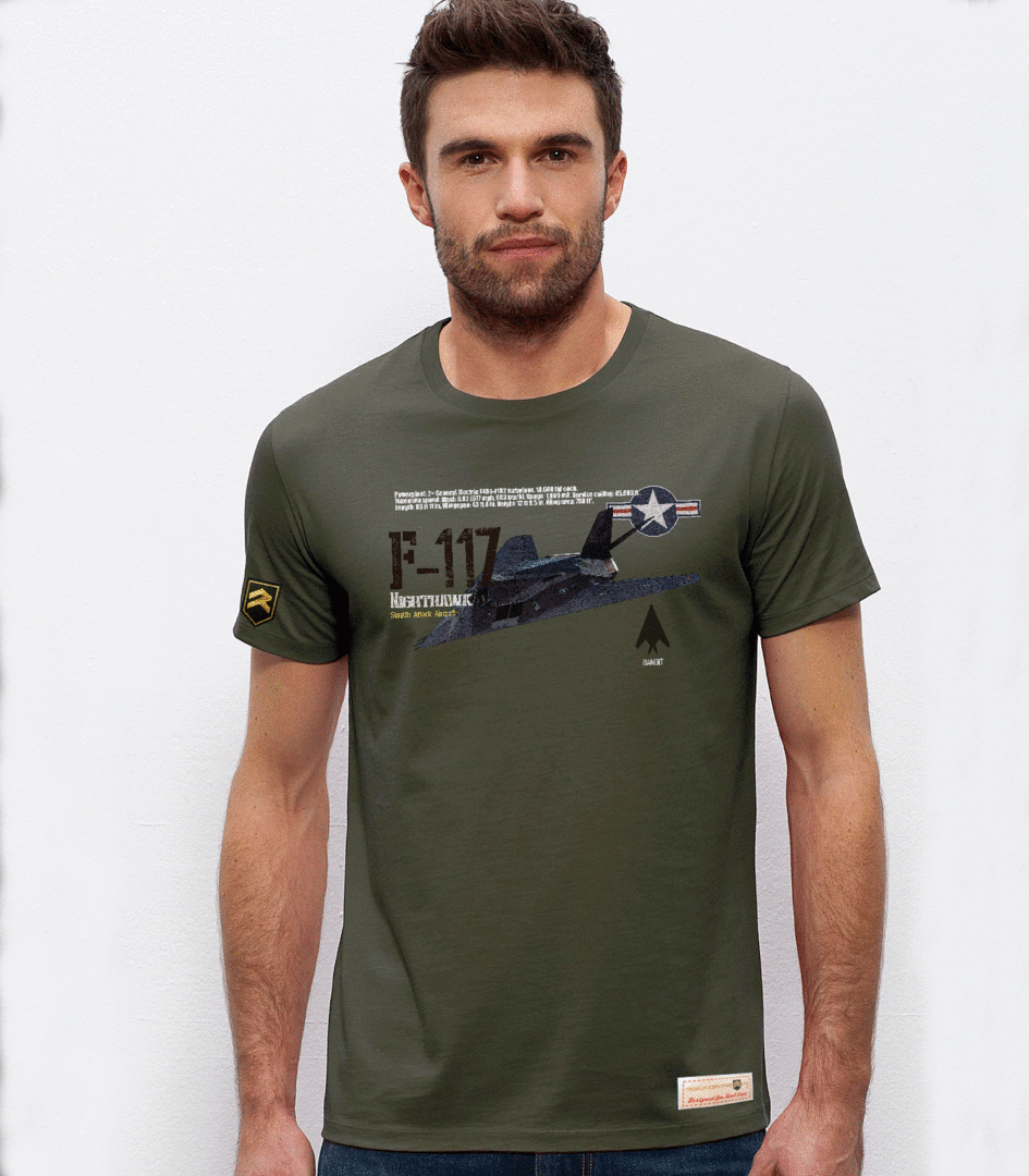 Camiseta F-117 Nighthawk Premium - Color Caqui