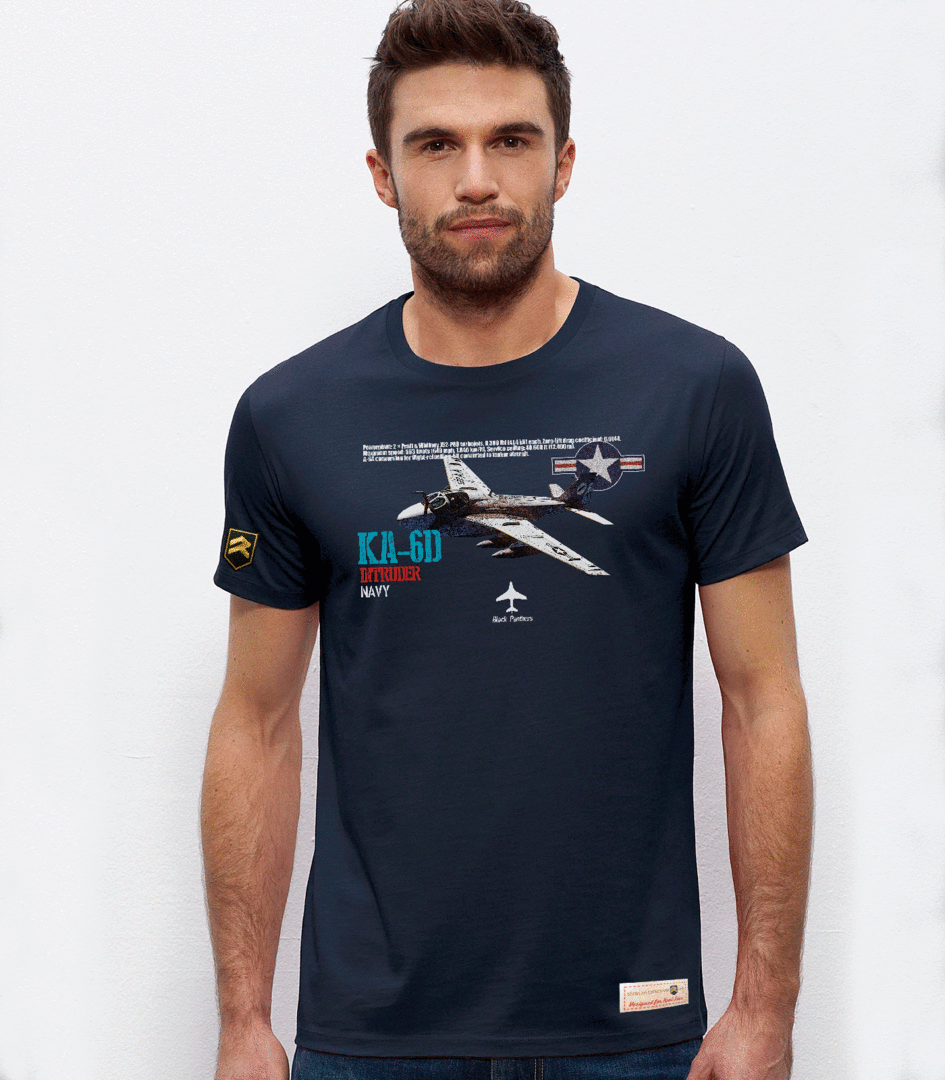 Camiseta PREMIUM KA-6D Intruder Navy - Color Navy Blue - US Navy