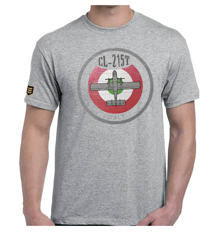 Camiseta Vintage CL-215T Italia color Gris Vigore - Tallas adulto y niño disponibles