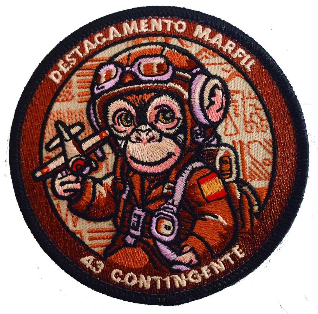 Parche bordado Destacamento Marfil 43 Contingente 9cm con velcro. Misión internacional Senegal Ejército del Aire español. Edición conmemorativa