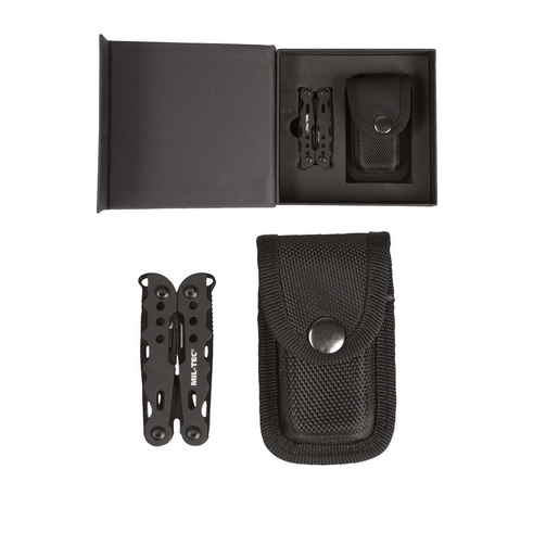 Multiherramienta outdoor pequeña con bolsa de nylon y caja de regalo