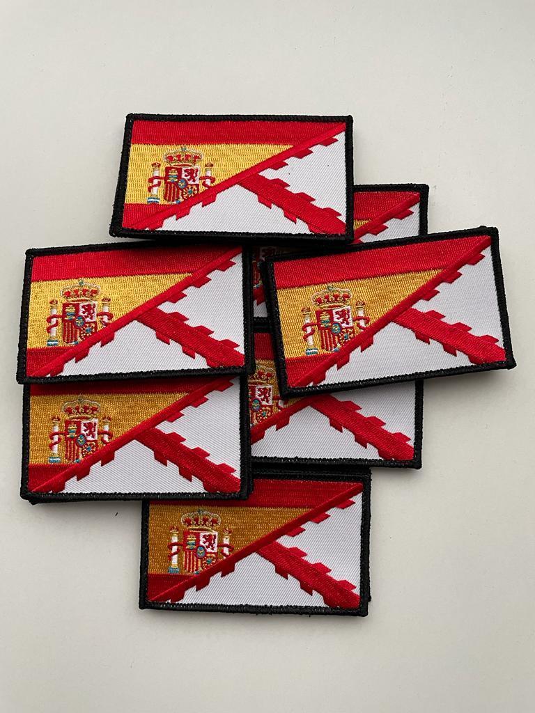 Parche Cruz de Borgoña velcro detalle - Aspa de Borgoña emblema militar España
