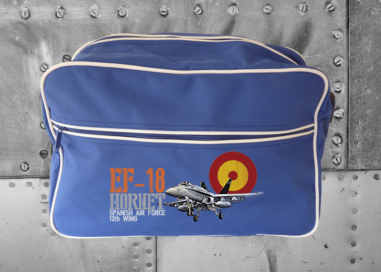 Retro bag EF-18 Hornet Ala 12 completa - Estilo vintage militar Royal