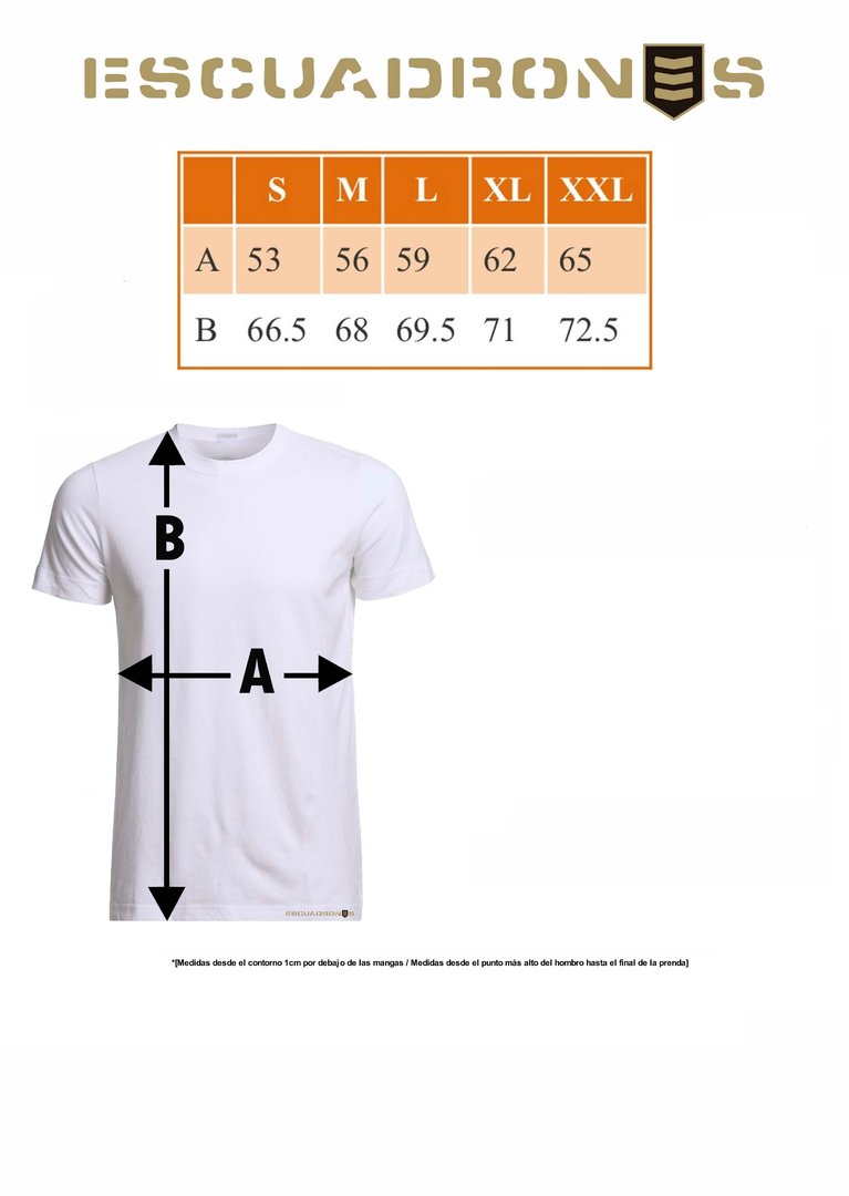 Guía de tallas cazadoras - Medidas S M L XL XXL