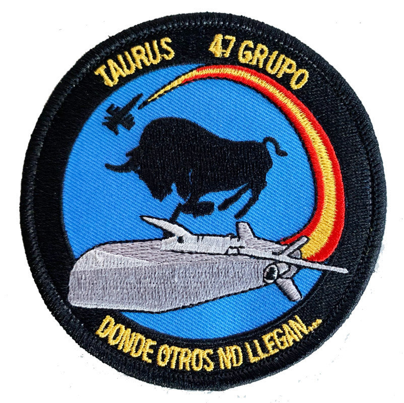 Parche bordado color TAURUS 47 Grupo con velcro - Misil crucero KEPD 350 Ejército del Aire a todo color
