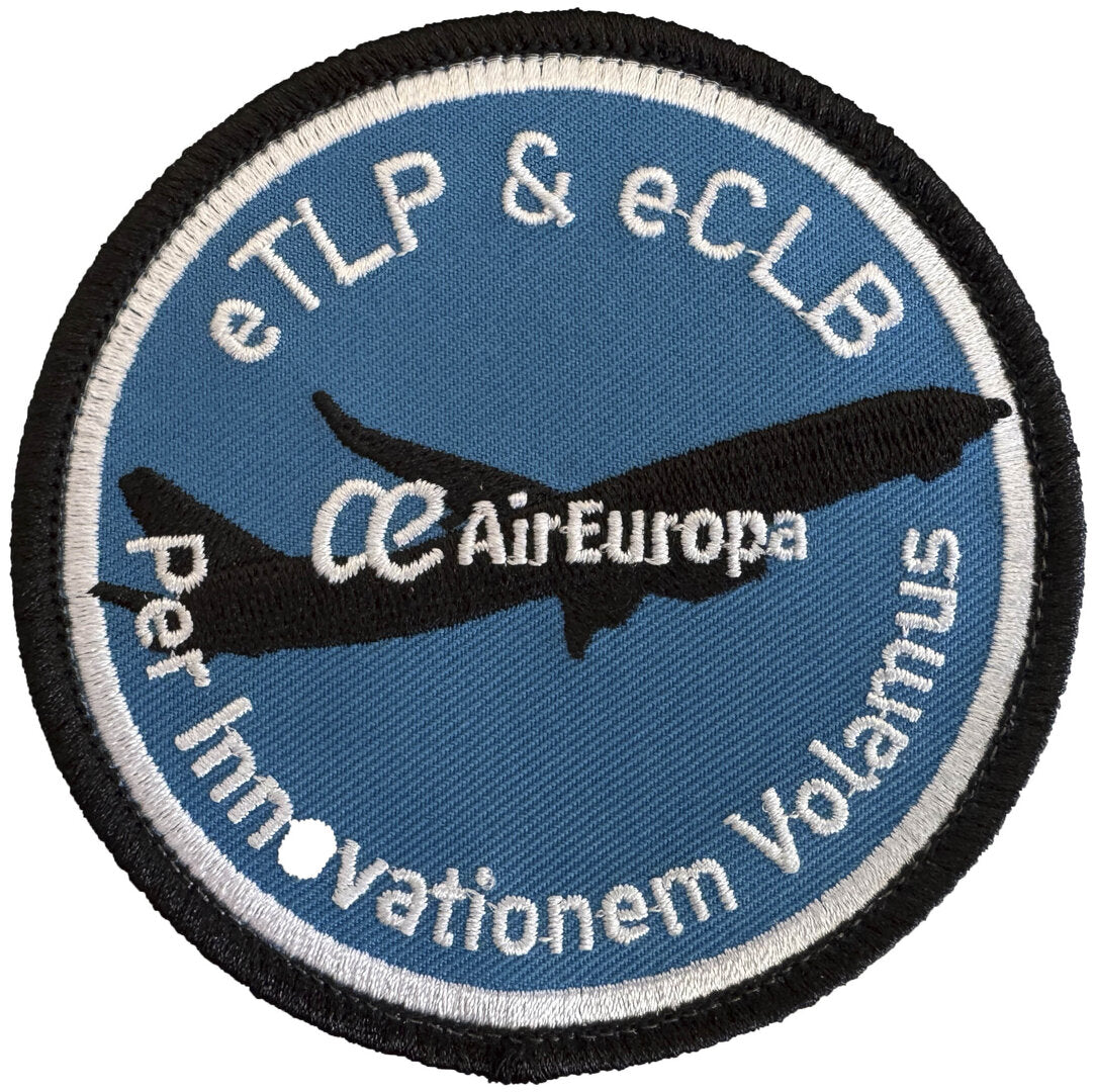 Parche bordado eTLP Air Europa - 9 cm diámetro European Tactical Leadership Programme aviación táctica