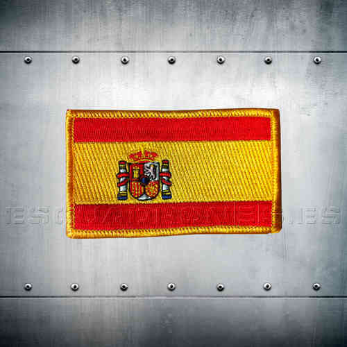 100% embroidered Spain Flag patch.