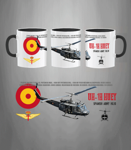 UH-1H Huey Helicopter Spanish Army Mug