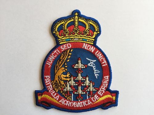 Embroidered patch Patrulla Águila emblem, iron sticky back