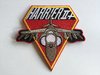 Embroidered patch Harrier II+ red. Iron sticky back